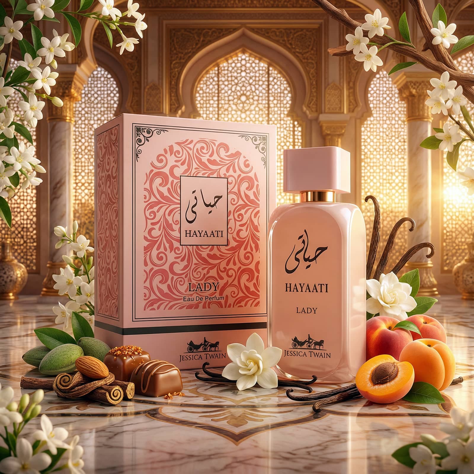 عطر ادکلن زنانه حیاتی فلورنس جسیکا توین فرانسه مدل حیاتی لیدی (jessica twain Hayaati Lady) حجم 100 میل — تصویر ۶
