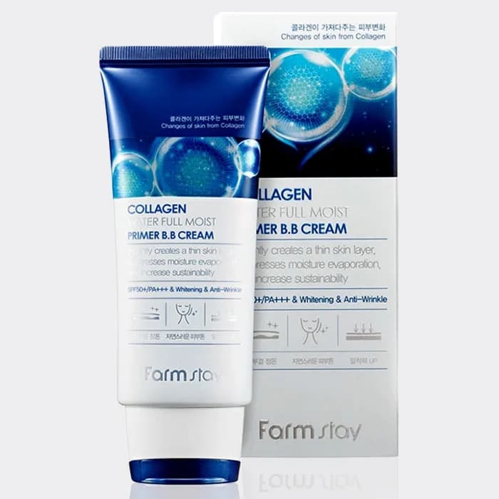 بی بی کرم کلاژن فارم استی 50 گرم مدل Farm Stay Collagen Water Full Moist Primer B.B Cream Spf50 — تصویر ۳