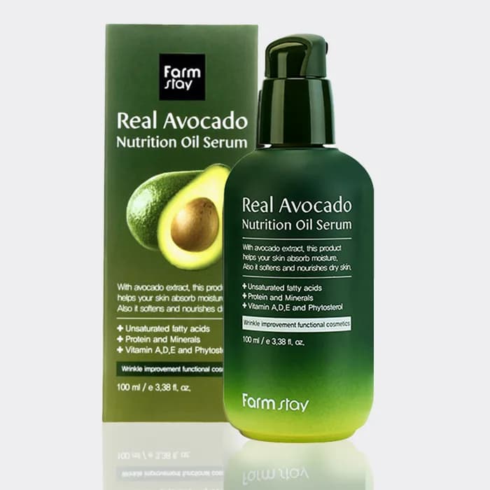 سرم آبرسان و روشن کننده آووکادو فارم استی مدل Farm Stay Real Avocado Nutrition Oil Serum — تصویر ۵