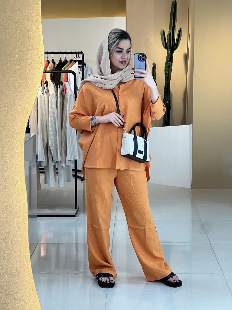 ست شومیز_شلوار نارنجی — تصویر ۵