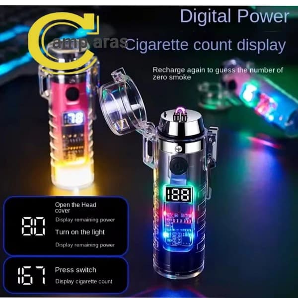 فندک شارژی پلاسمایی چراغ قوه دار Cylindrical BH-252 — تصویر ۹