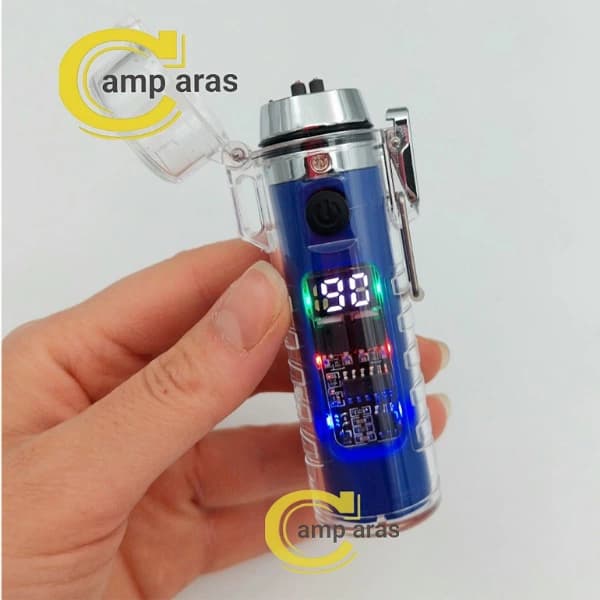 فندک شارژی پلاسمایی چراغ قوه دار Cylindrical BH-252 — تصویر ۴