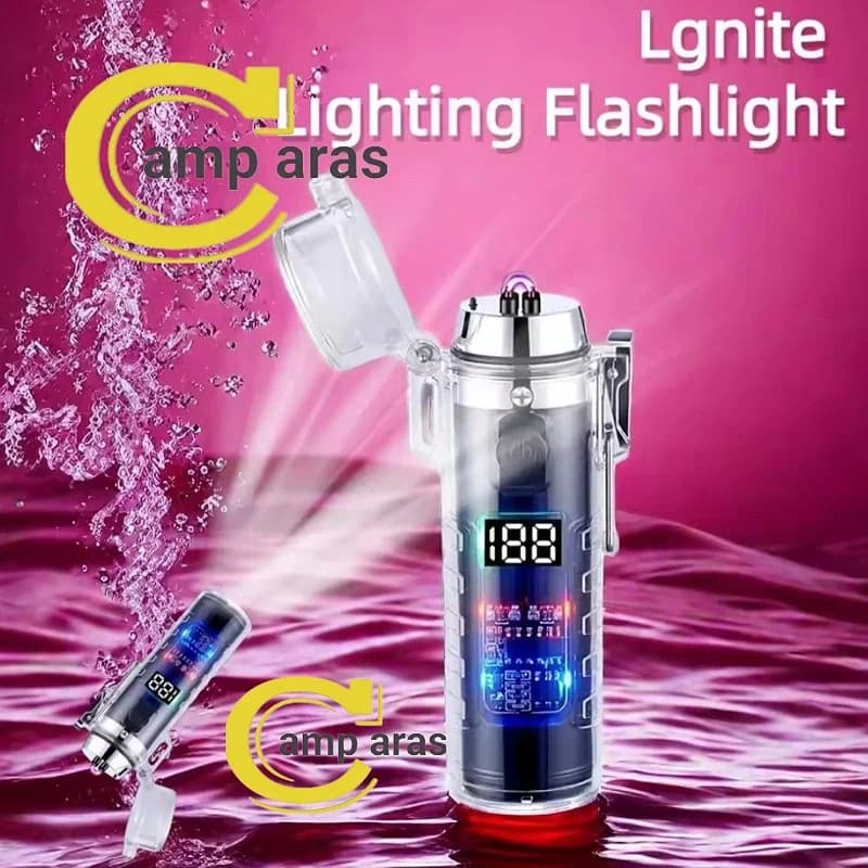 فندک شارژی پلاسمایی چراغ قوه دار Cylindrical BH-252 — تصویر ۲