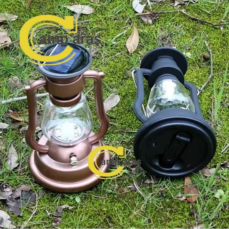 چراغ فانوسی چادر شارژی خورشیدی مدل TE0216 طراحی چراغ نفتی — تصویر ۱۰