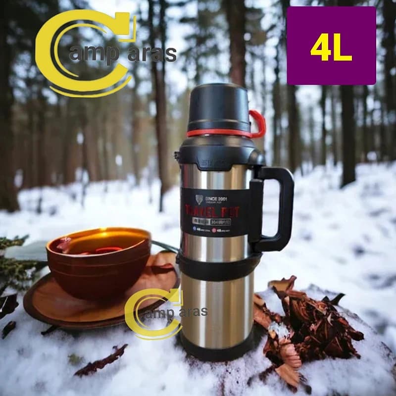 فلاسک وکیوم 4 لیتر دی کادی KD SUS 304 K-5797 دوجداره — تصویر ۲