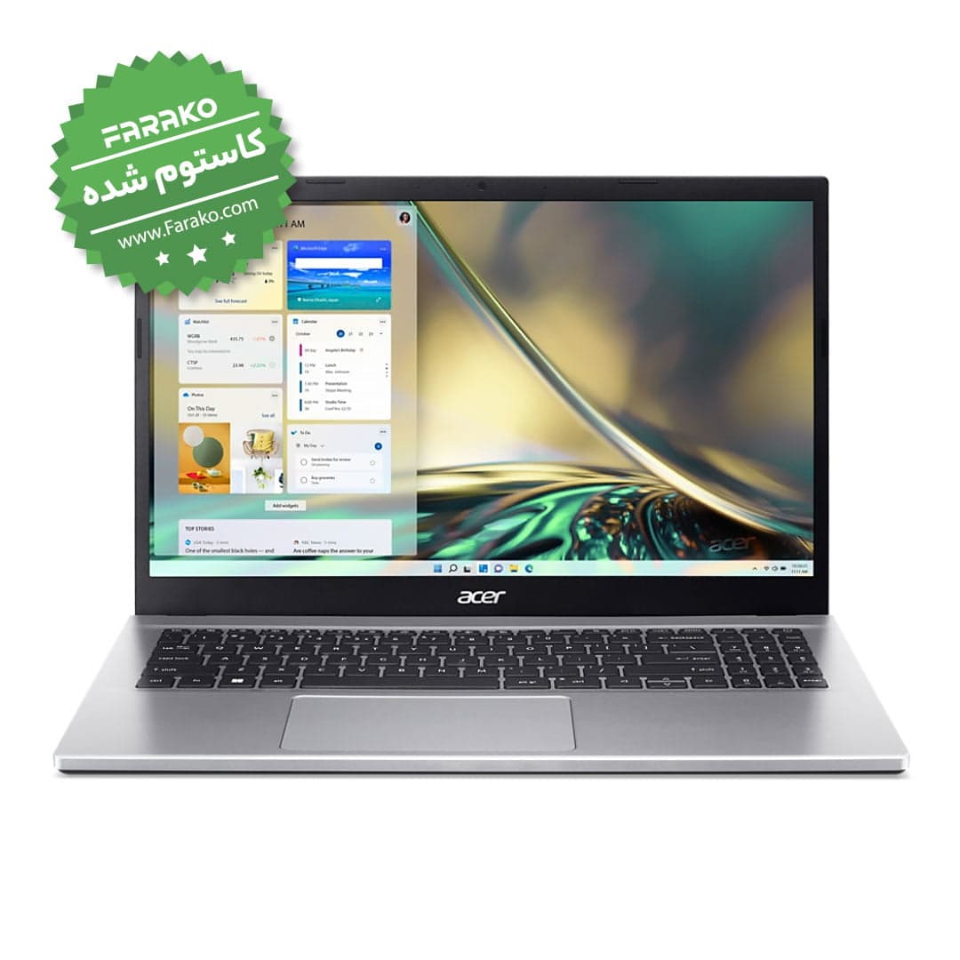 لپ تاپ ایسر Aspire 3 A315 نمایشگر ۱۵٫۶ اینچی پردازنده i5 نسل ۱۲، گرافیک ۲ گیگابایت MX550، رم ۲۰ گیگابایت، حافظه یک ترابایت SSD