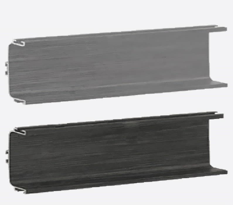 دستگیره پروفیلی مخفی U فرم زمینی 4.8 متری کروم براش فانتونی کد L403