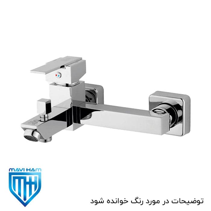 شیر حمام یا دوش تپس مدل فلت رز طلایی
