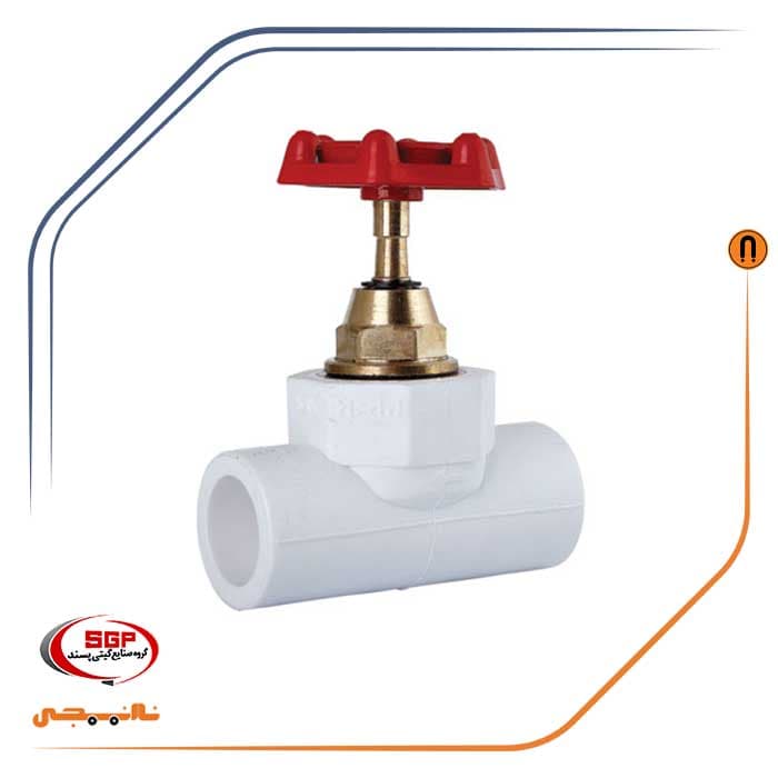شیر فلکه کامل آذین لوله 40mm