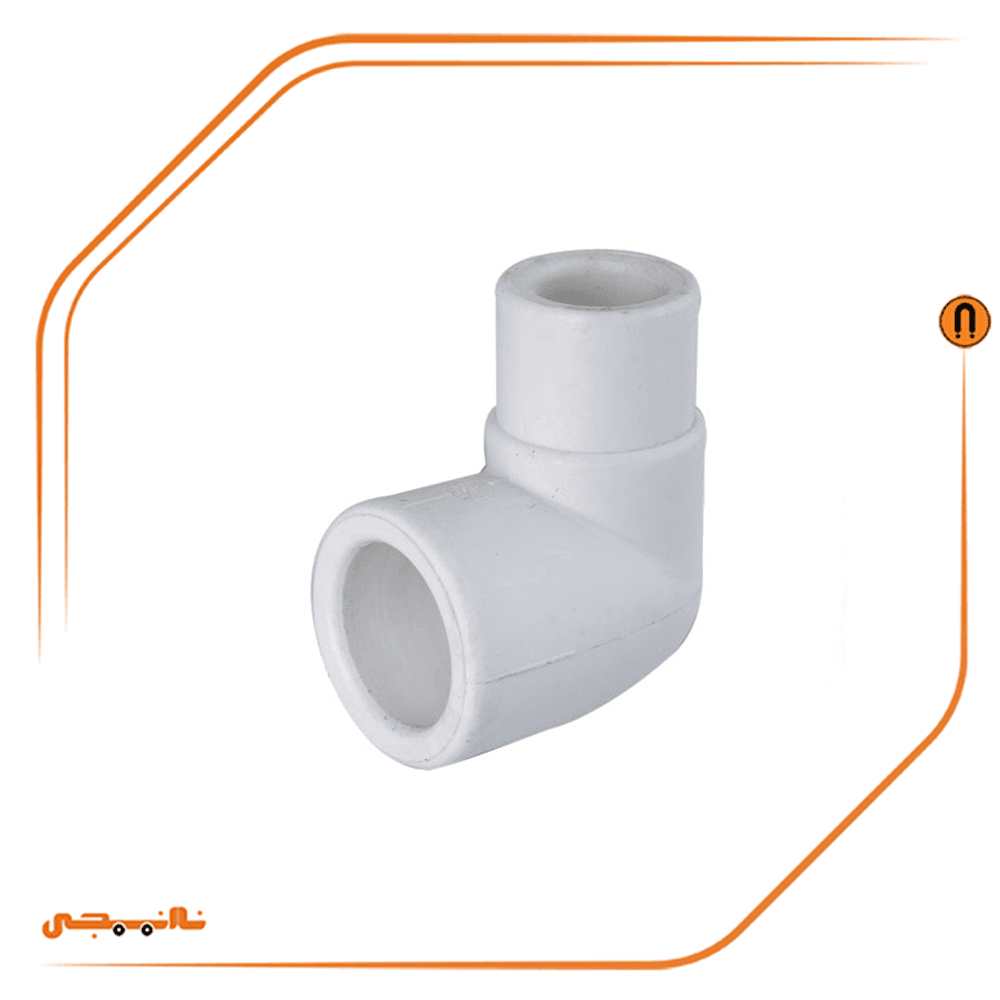 زانو 90درجه چپقی آذین لوله 20mm