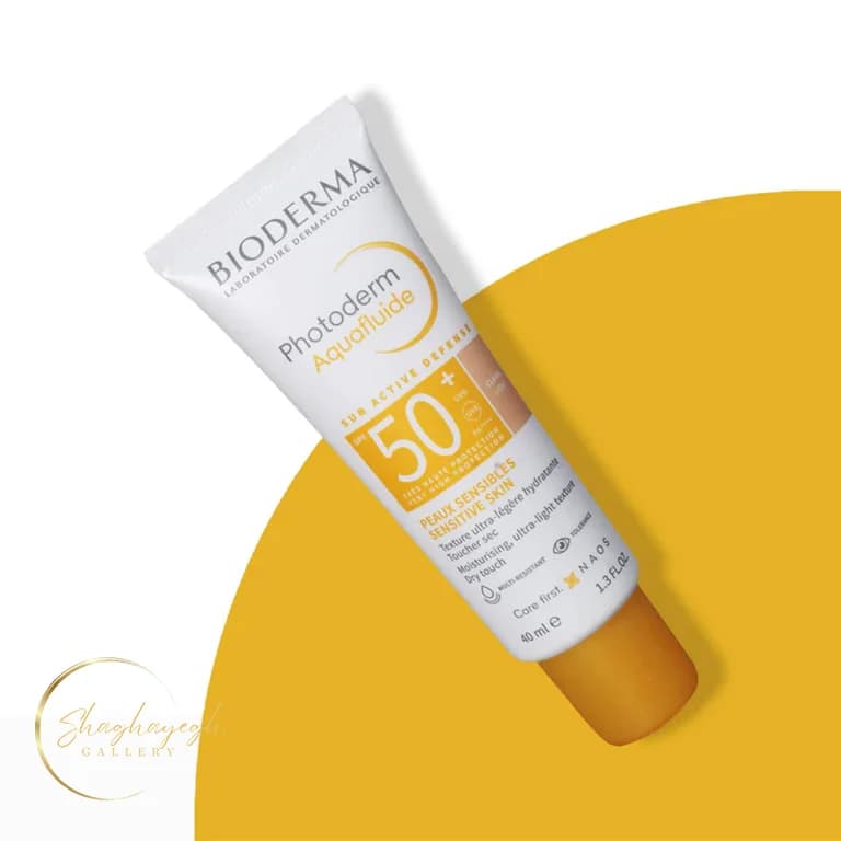 ضد آفتاب بی رنگ بایودرما فتودرم آکوافلویید Bioderma Photoderm Aquafluide SPF50 Sensitive Skin — تصویر ۵