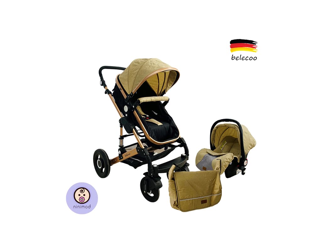 سرویس کالسکه بلکو Belecoo X5 رنگ کرم