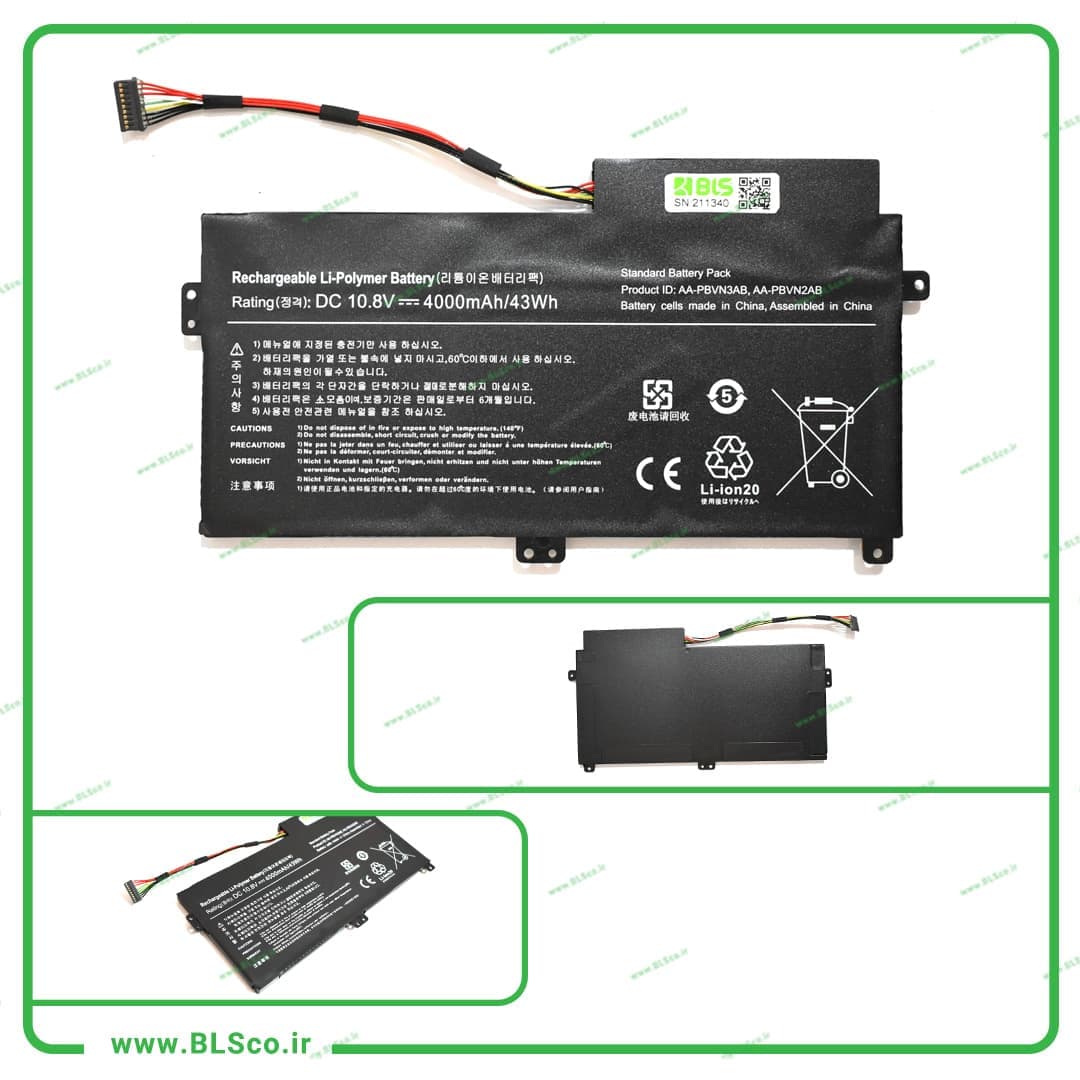 باتری لپ تاپ سامسونگ Sumsung NP370R5E — تصویر ۲