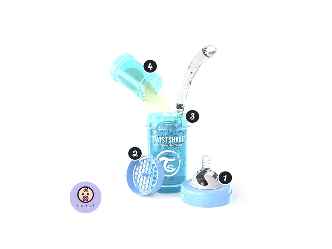 شیشه شیر آنتی کولیک ۲۶۰ میل Twistshake رنگ مشکی — تصویر ۸