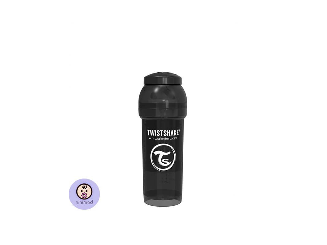 شیشه شیر آنتی کولیک ۲۶۰ میل Twistshake رنگ مشکی