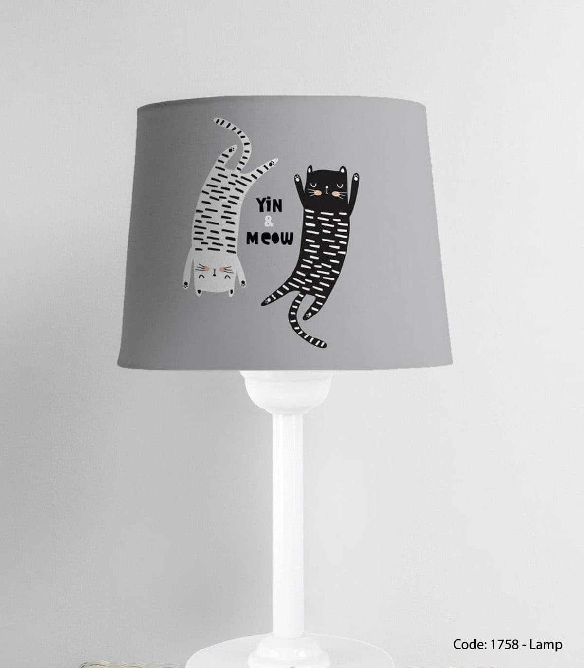 آباژور رومیزی دخترانه و پسرانه مدل YIN AND MEOW