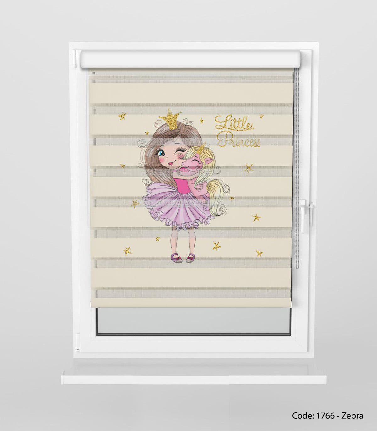 پرده زبرا دخترانه مدل LOVELY PRINCESS