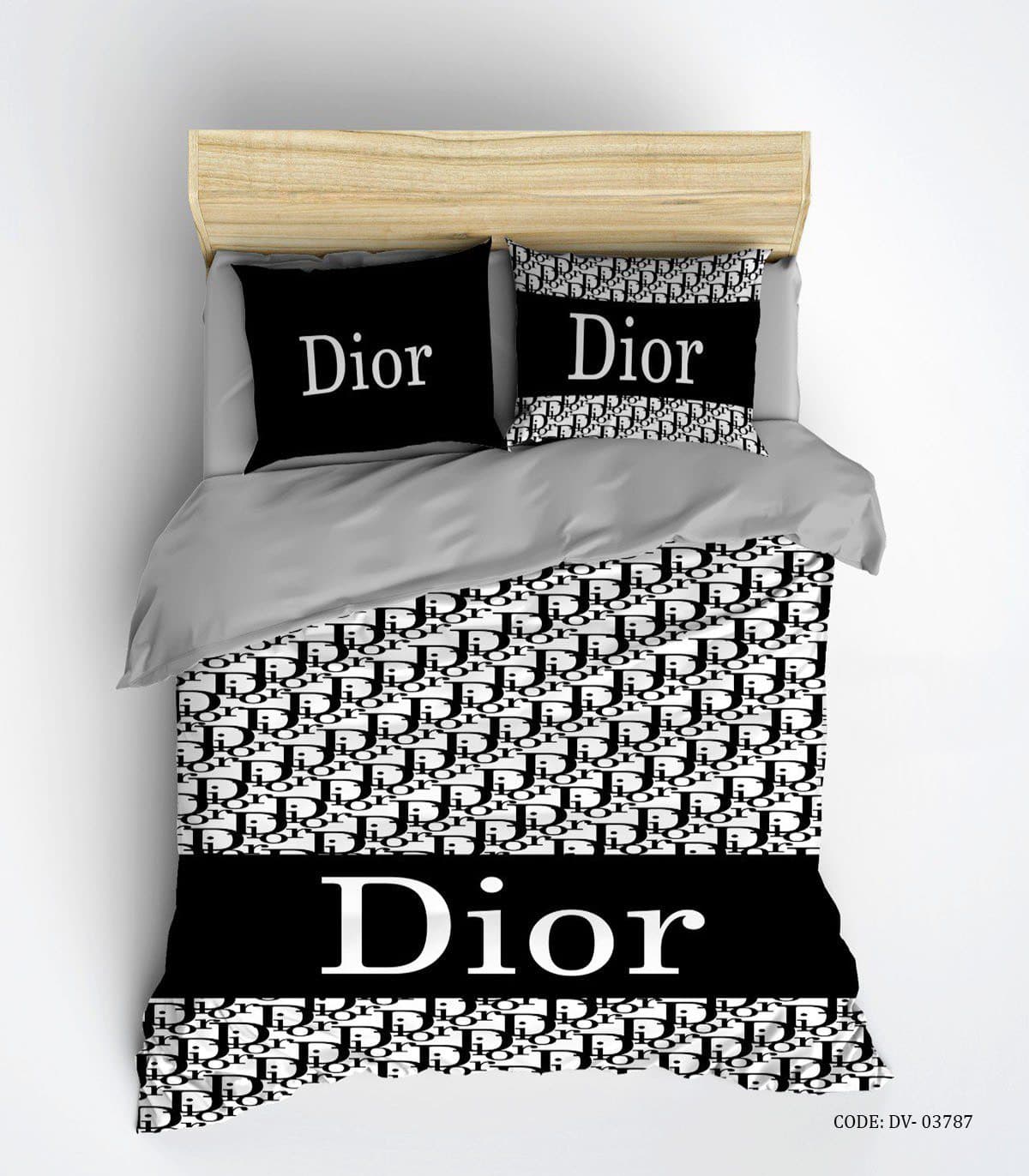 سرویس روتختی مدرن سیاه سفید Dior
