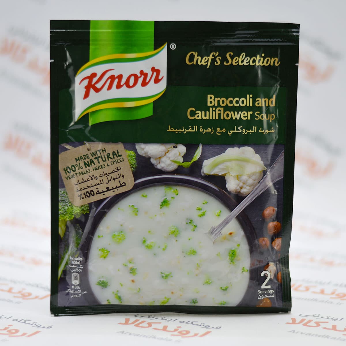 سوپ کلم بروکلی و گل کلم کنور Knorr مدل Broccoli & Cauliflower