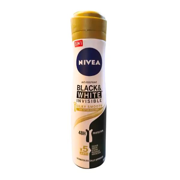 اسپری زنانه نیوا Nivea سری Black & white مدل Silky Smooth — تصویر ۵
