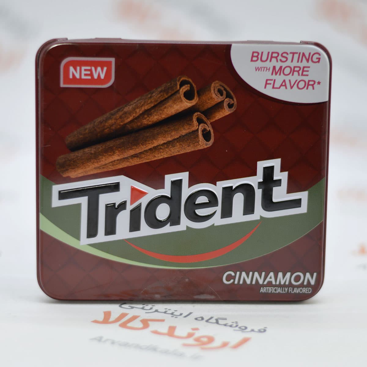 آدامس جعبه فلزی تریدنت Trident مدل Cinnamon