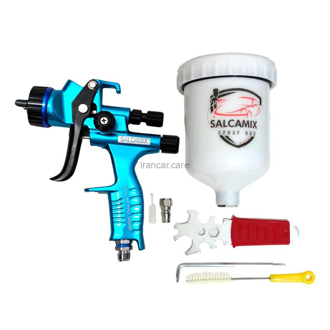 پیستوله رنگ بدنه خودرو 3 تنظیم سالکامیکس Salcamix مدل Spray Gun HB-1004 — تصویر ۷