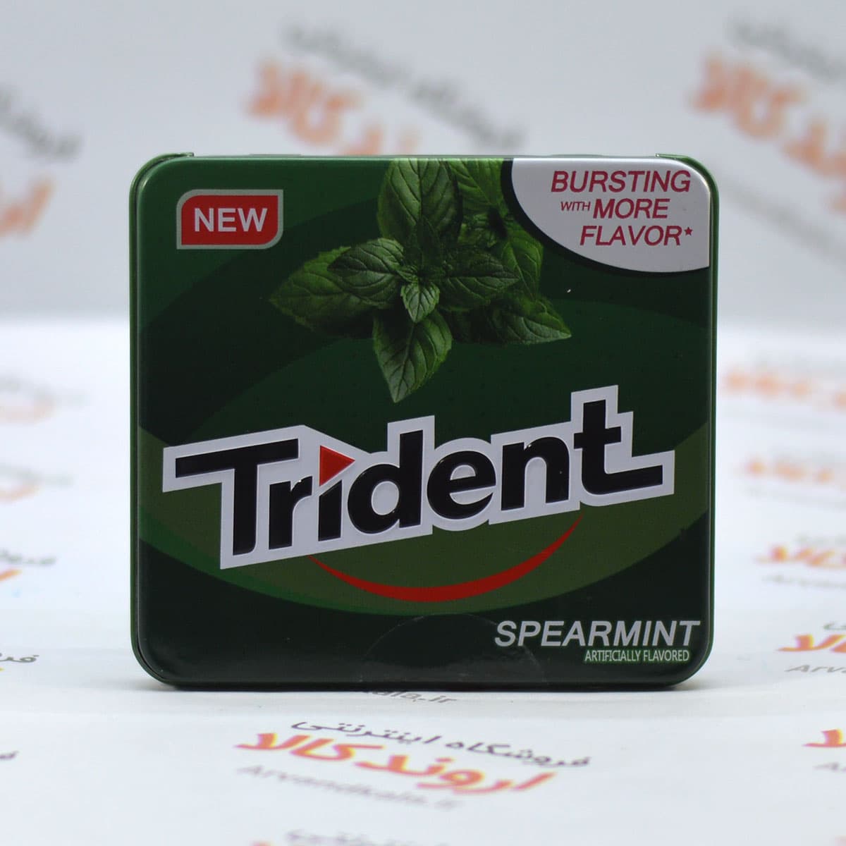 آدامس جعبه فلزی تریدنت Trident مدل Spearmint — تصویر ۲