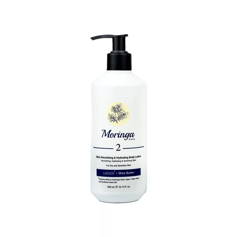 لوسیون آبرسان بدن مورینگا 2 برای پوست خشک 300ml