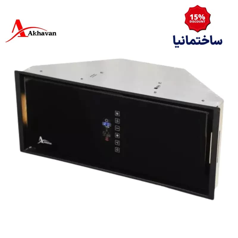 هود مخفی اخوان مدل H221 | شیشه مشکی، سنسور دود و حرکت دست، جک‌دار