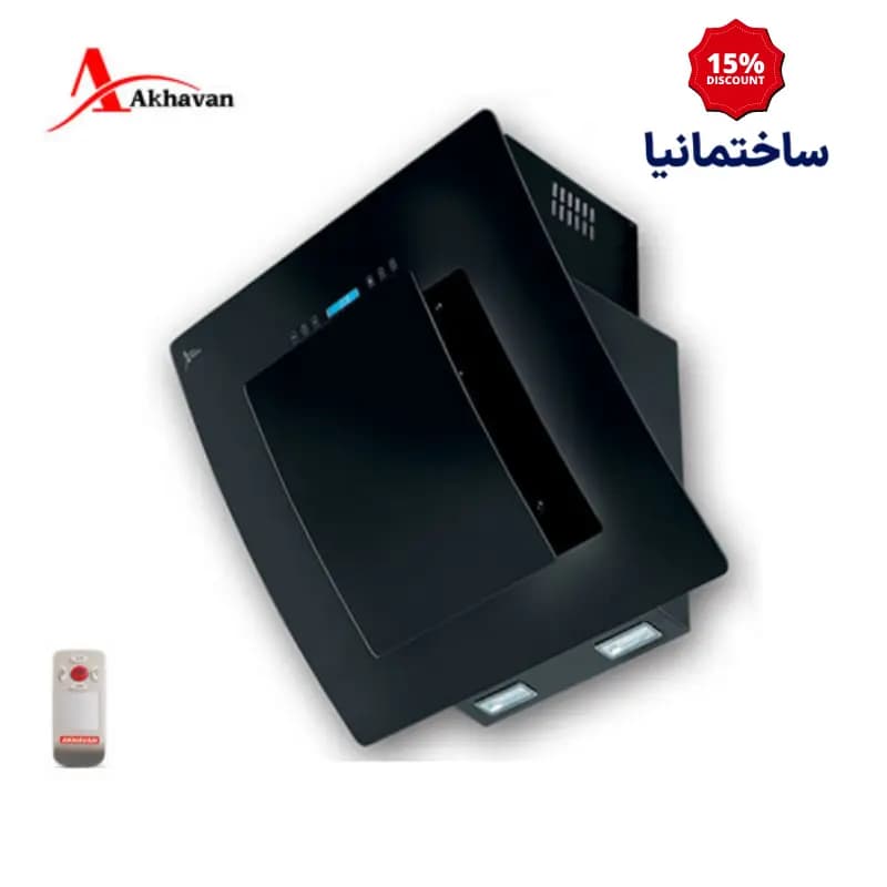 هود مورب اخوان مدل H51-T | طراحی شیشه‌ای مشکی با موتور توربو ۴ دور و کنترل لمسی پیشرفته — تصویر ۲