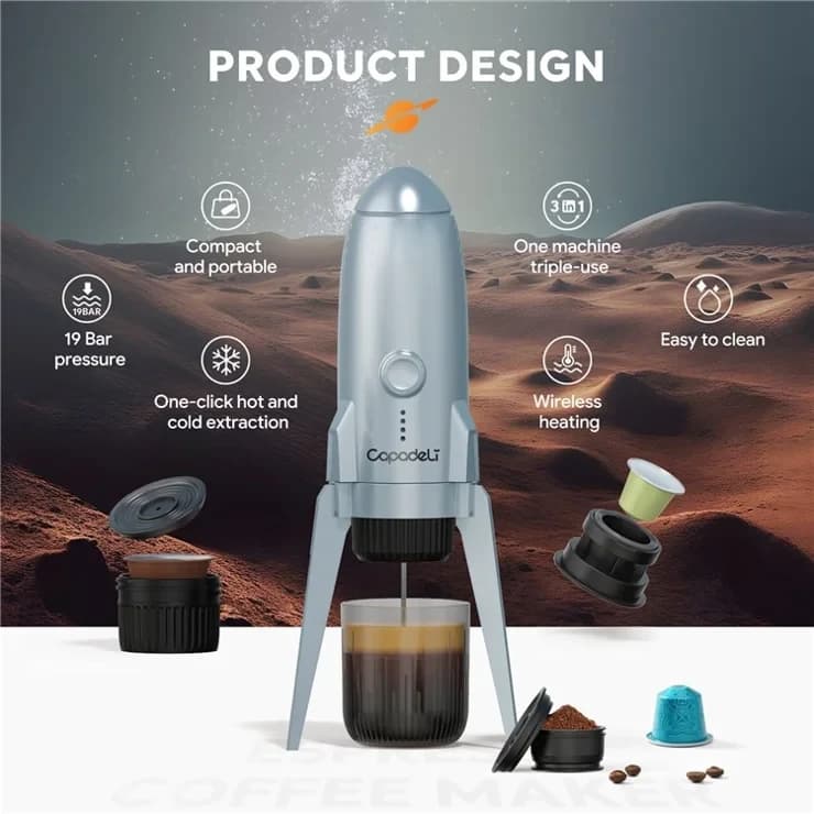 قهوه ساز شارژی کاپادلی مدل ME2409 — تصویر ۱۲