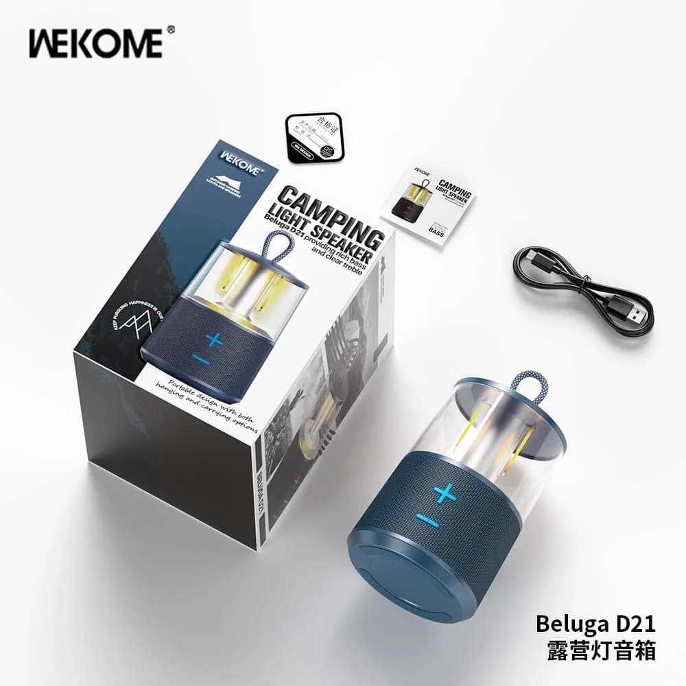 اسپیکر بلوتوثی قابل حمل و چراغ کمپینگ ویکام مدل BELUGA D21 — تصویر ۵