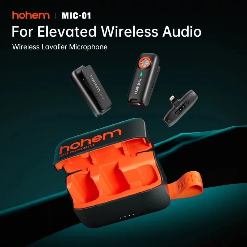میکروفون بی‌سیم HOHEM مدل MIC‑01 لایتنینگ — تصویر ۱۲