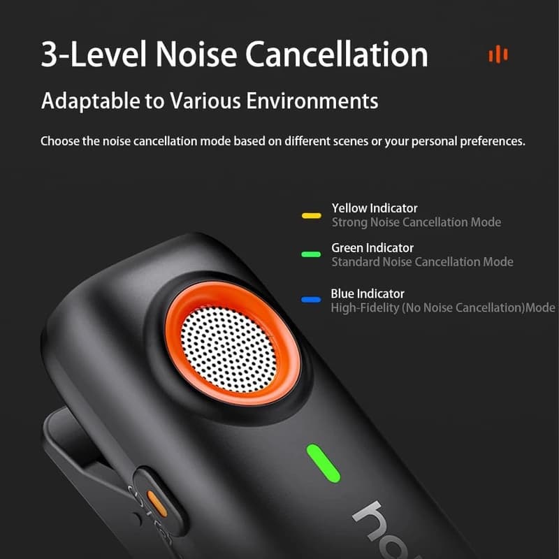 میکروفون بیسیم HOHEM مدل MIC‑01 تایپ سی — تصویر ۱۱