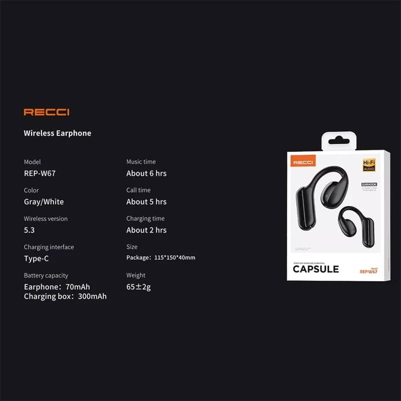 هندزفری بی سیم RECCI مدل REP-W67 — تصویر ۱۱