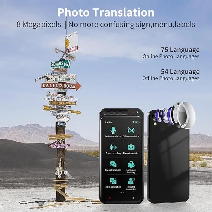 دستگاه مترجم صوتی هوشمند Z6 با پشتیبانی از 138 زبان — تصویر ۸