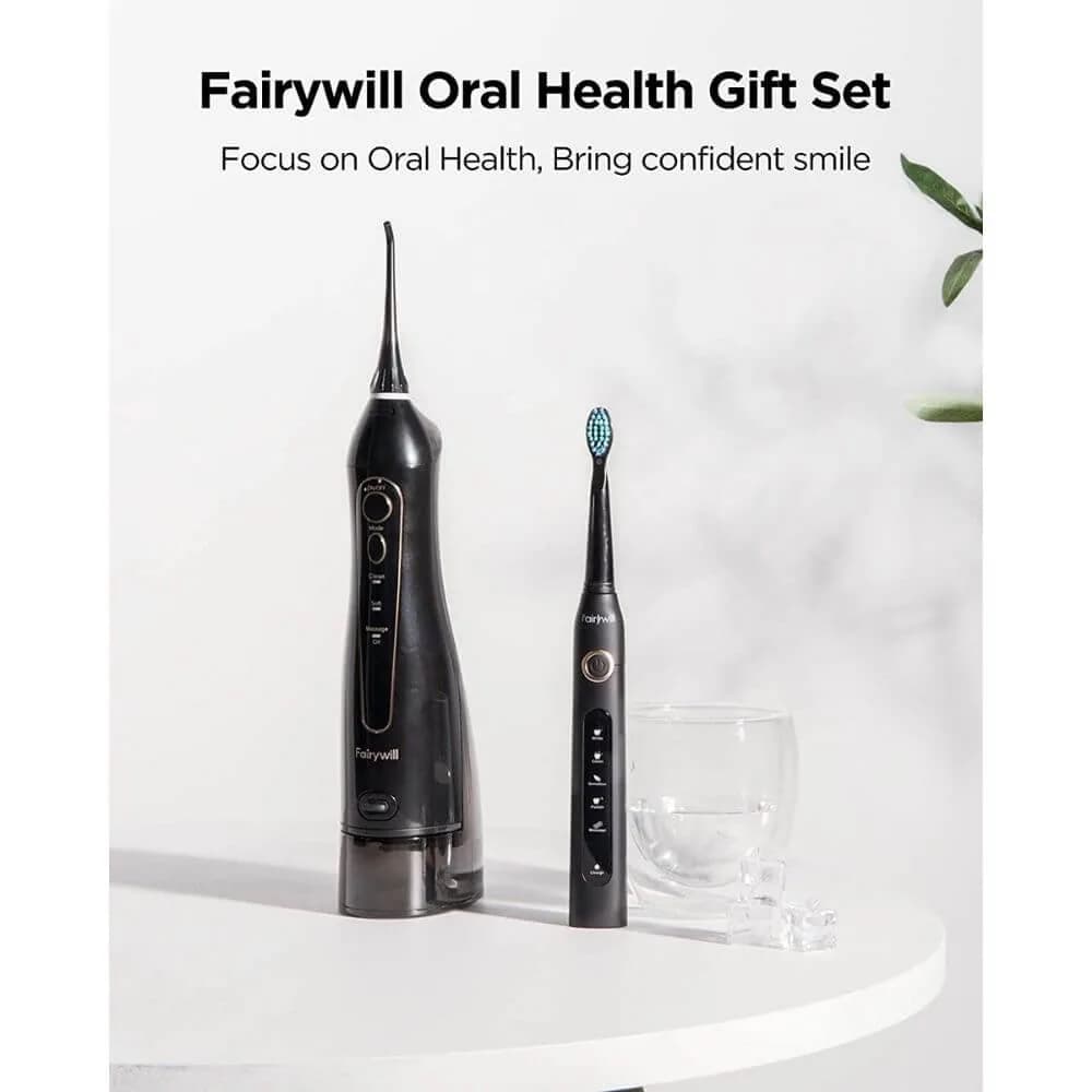 ست مسواک برقی و واتر فلاسر FAIRYWILL مدل 507+5020E — تصویر ۶