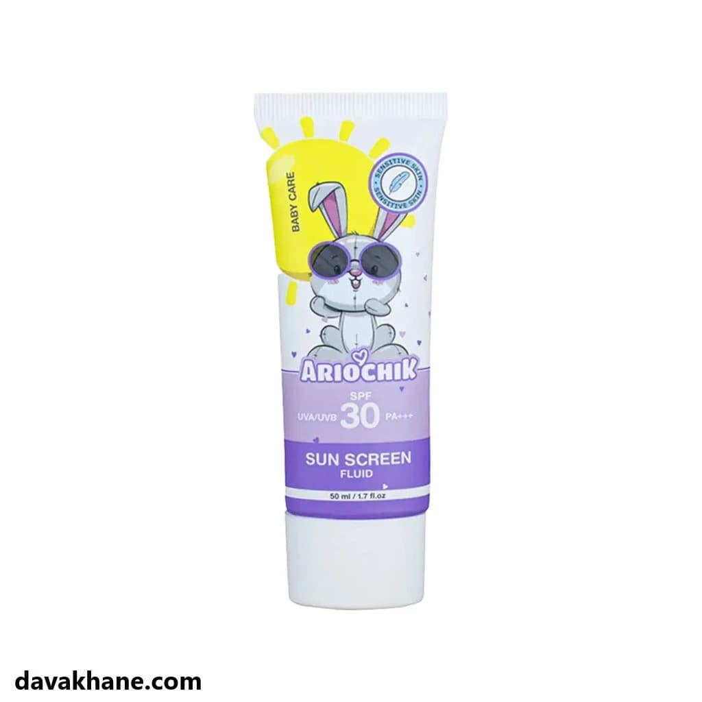کرم فلوئید ضد آفتاب کودک و مادر SPF30 آریوچیک 50 میلی لیتر