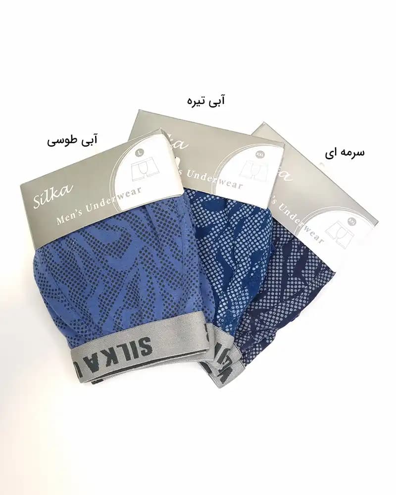 شورت مردانه نیم پا طرح مواج سیلکا — تصویر ۱۱