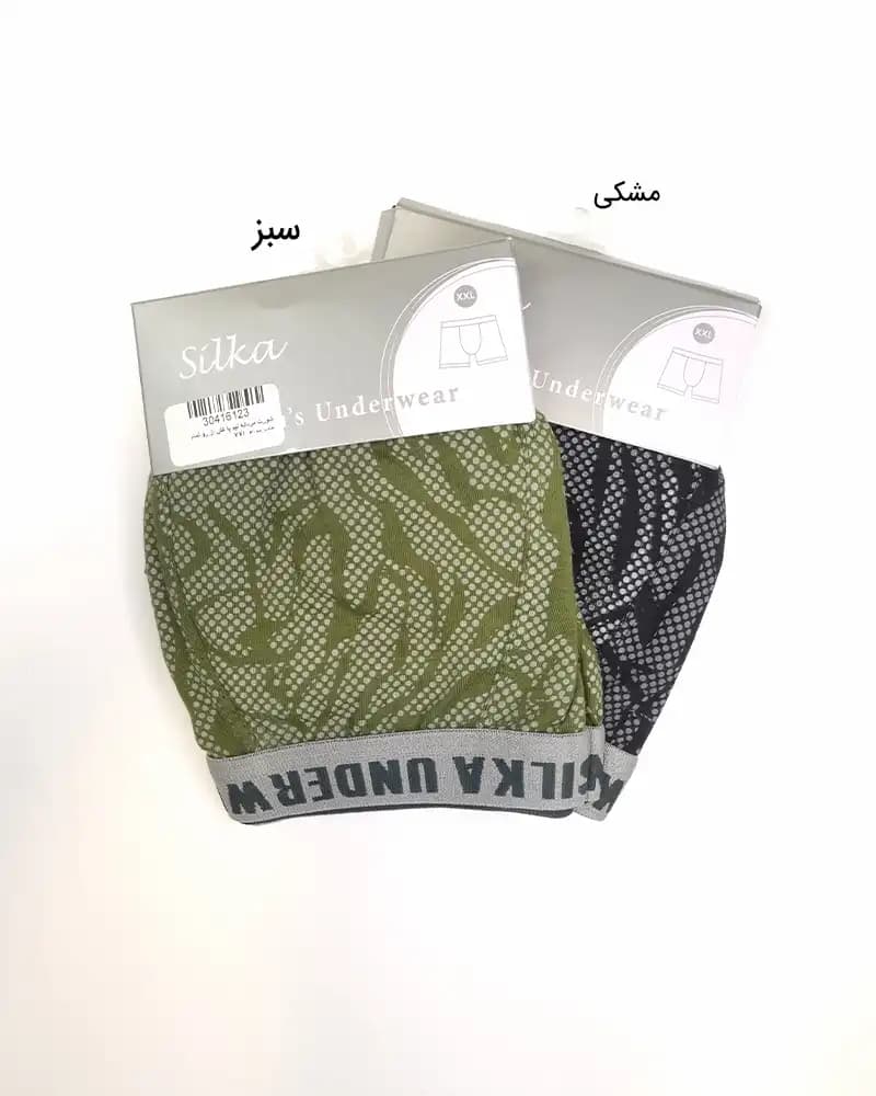 شورت مردانه نیم پا طرح مواج سیلکا — تصویر ۴