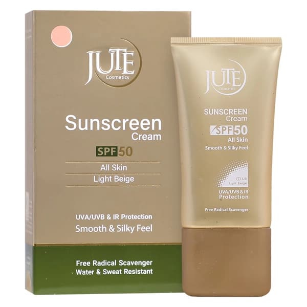 کرم ضد آفتاب SPF50 مناسب انواع پوست ژوت بژ طبیعی — تصویر ۳
