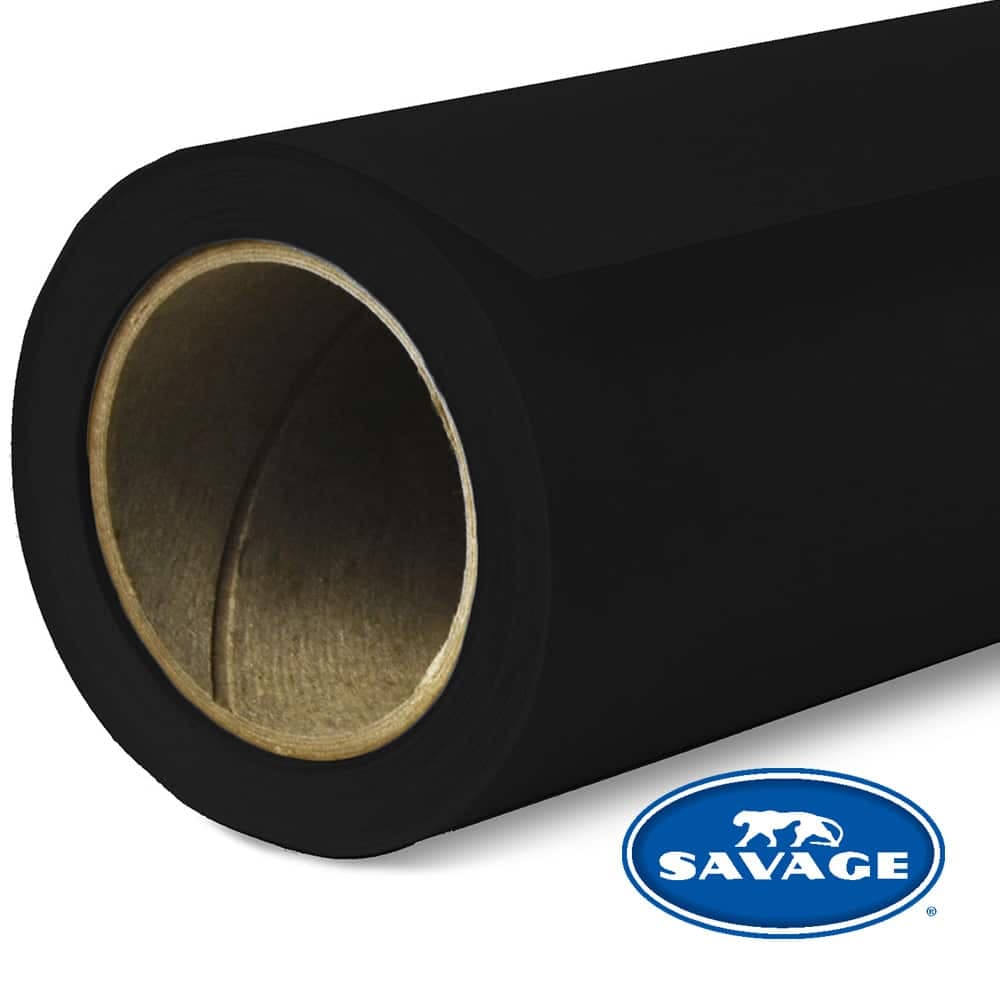 فون کاغذی سوج مشکی Savage Widetone Seamless #20 Black — تصویر ۵