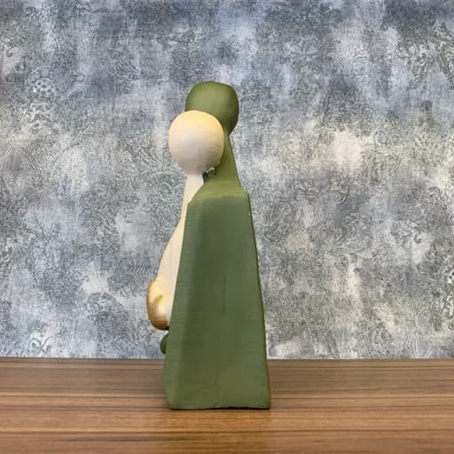 مجسمه رومیزی زوج ماه عسل سبز کرم — تصویر ۷