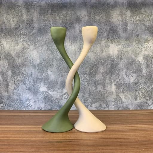 شمعدان دکوری سبز کرم پیچک