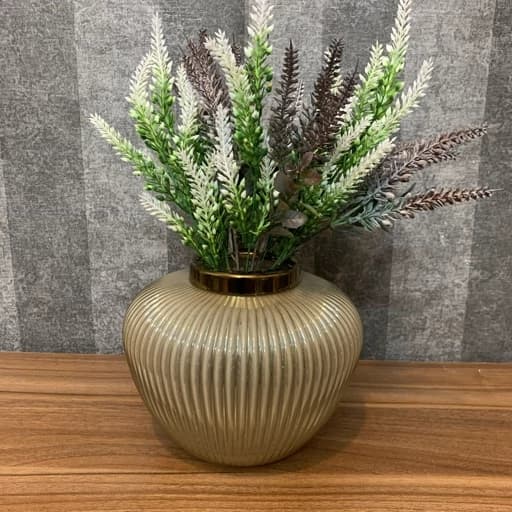 گلدان شیشه ای رومیزی نسکافه ای مدل ژاکلین — تصویر ۳
