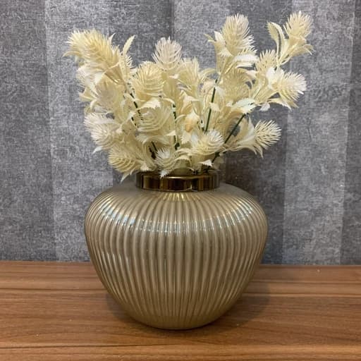 گلدان شیشه ای رومیزی نسکافه ای مدل ژاکلین — تصویر ۲