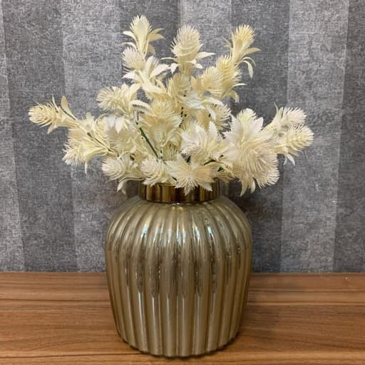 گلدان شیشه ای رنگی نسکافه ای مدل لاوین