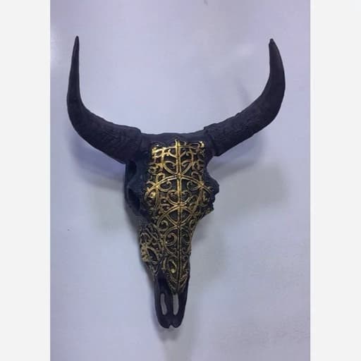 دکوری کله گاو دیواری مشکی — تصویر ۲