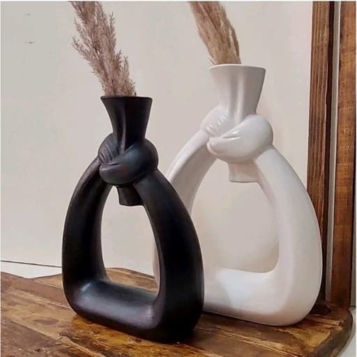 گلدان گره طرح پاپیون مجموعه 2 عددی