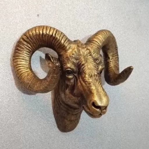 مجسمه کله قوچی دیواری — تصویر ۲